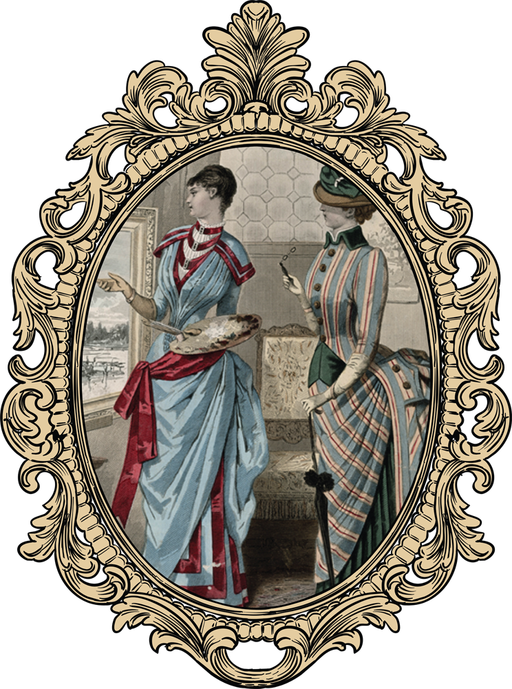 painting of two Victorian women